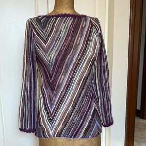 Missoni Multicolor Striped Crew Neck Sweater